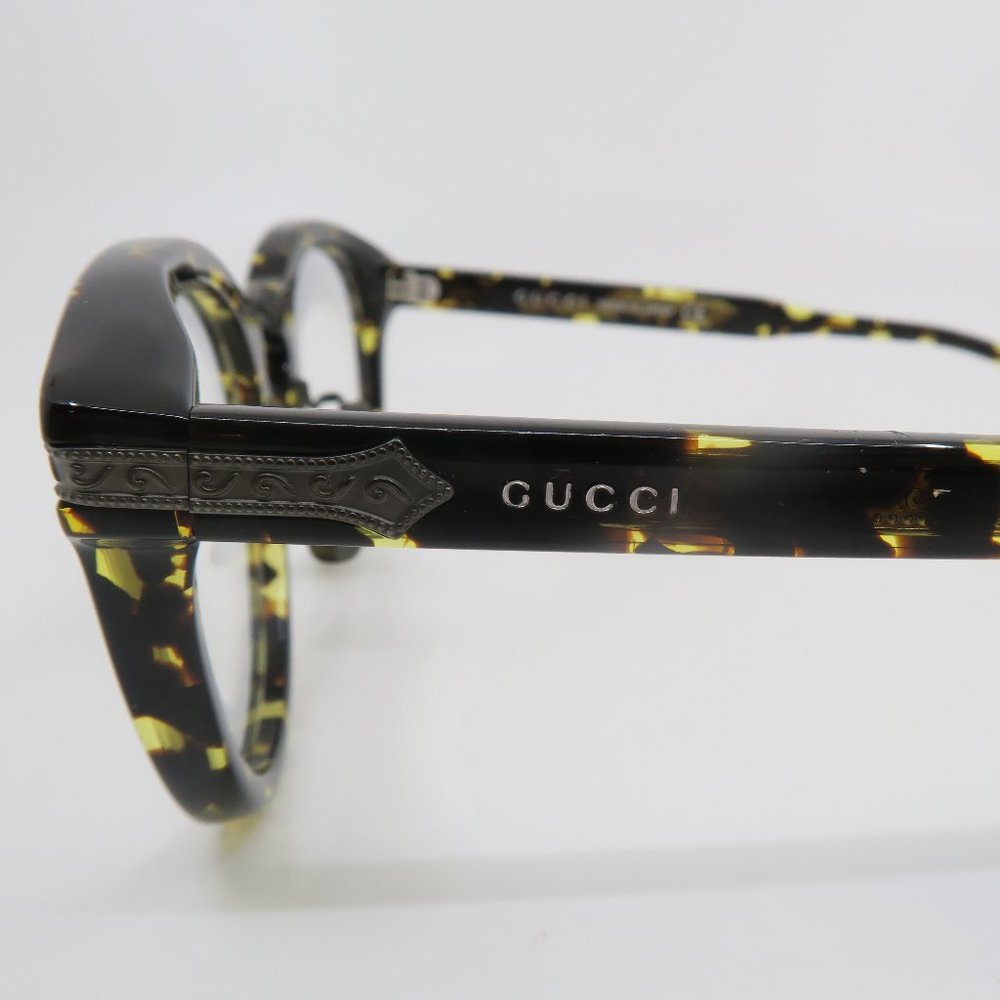 Gucci GG0071O 002 50mm Tortoise Gloss and Titanium New Men's Eyeglasses. - Picture 6 of 9